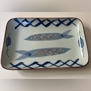 Serving Dish with Blue Fish
